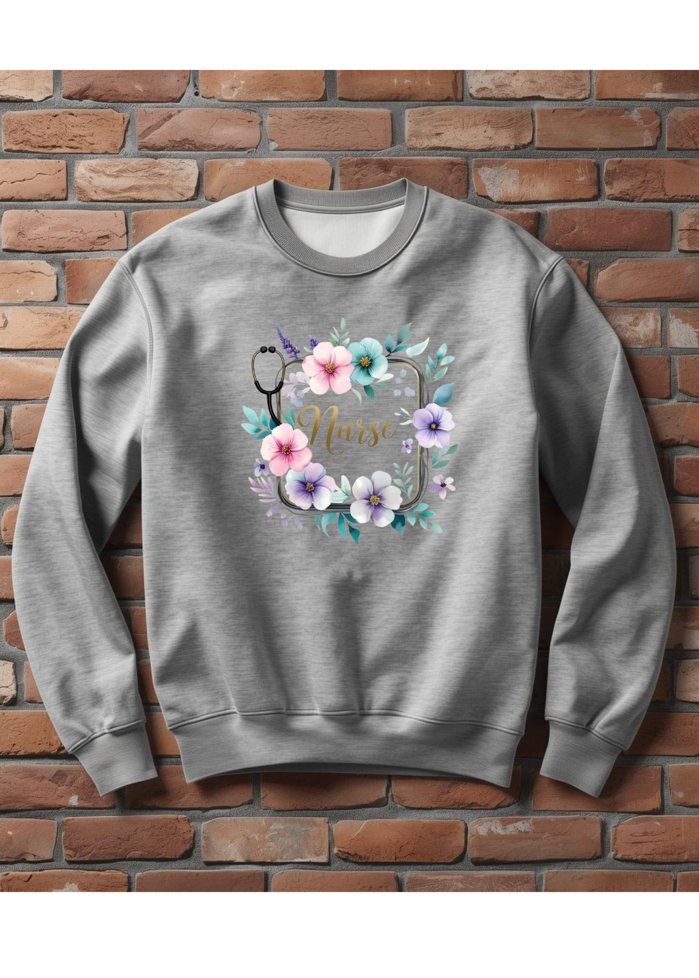 Floral Grace Nurse Graphic