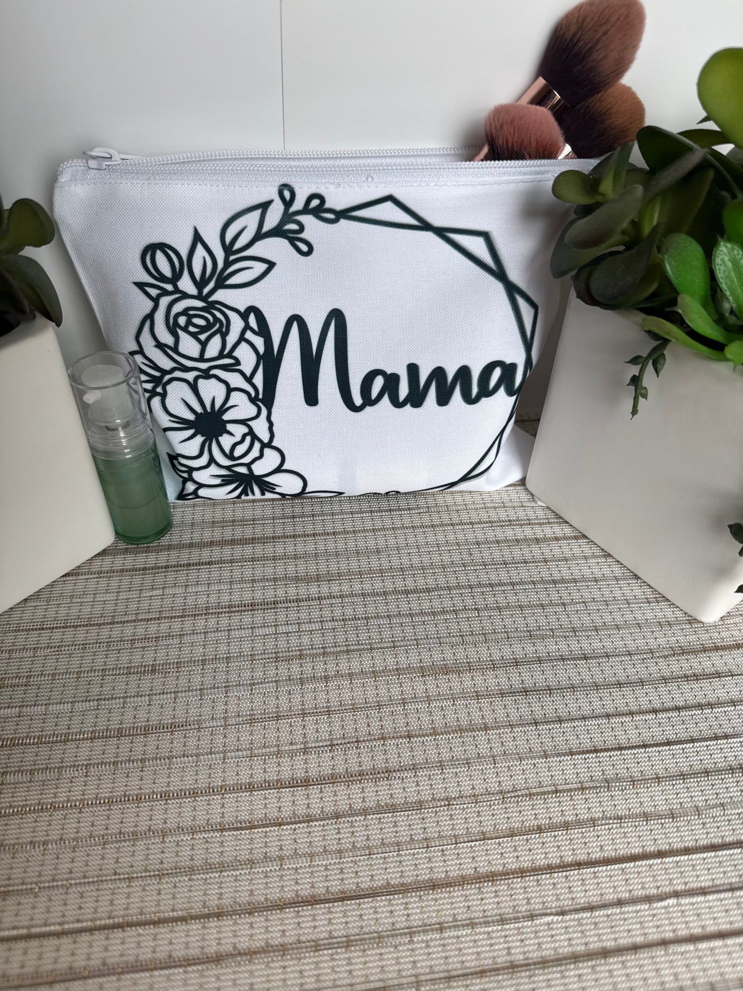 Elegant Floral Mama Makeup Bag