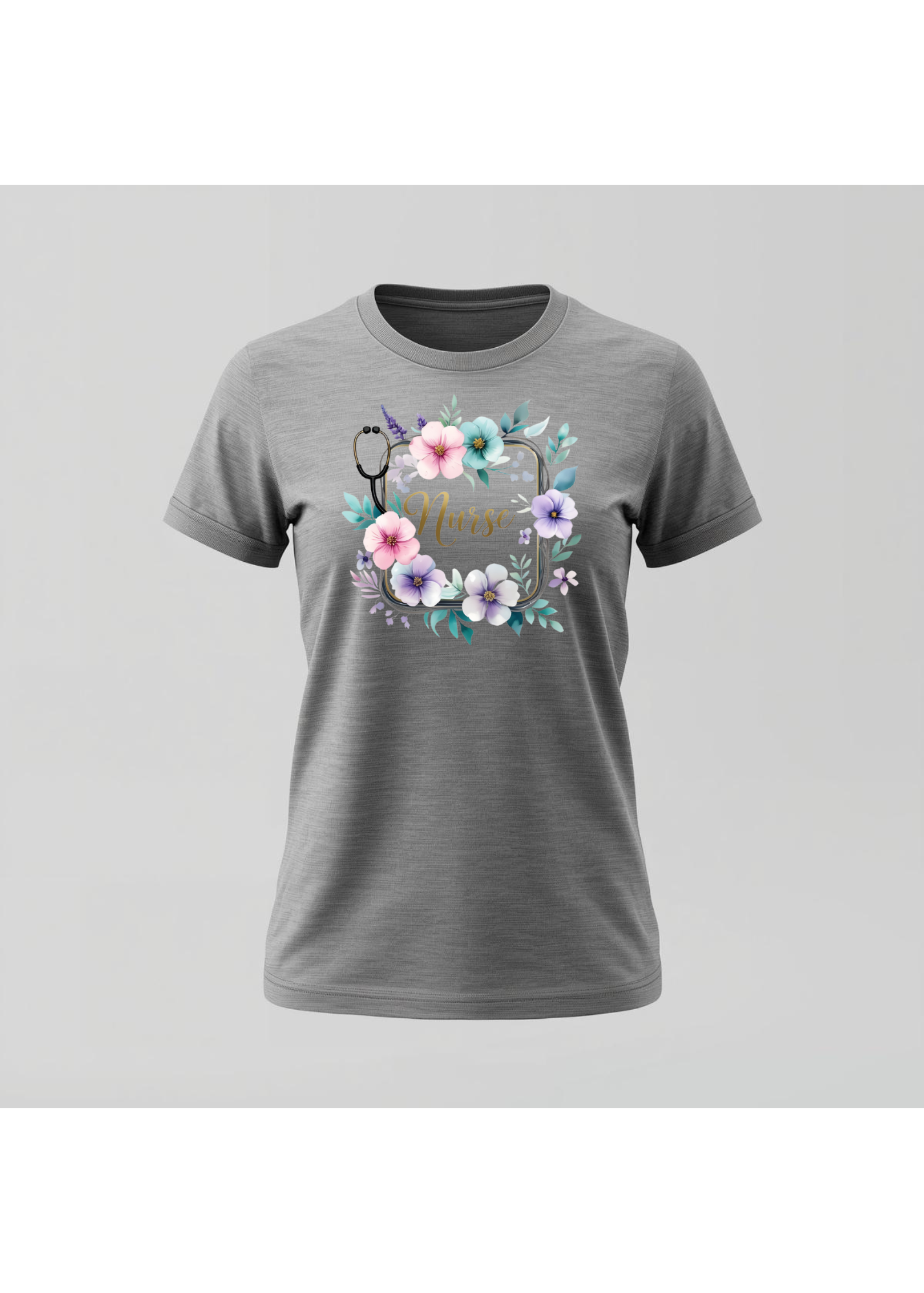 Floral Grace Nurse Graphic