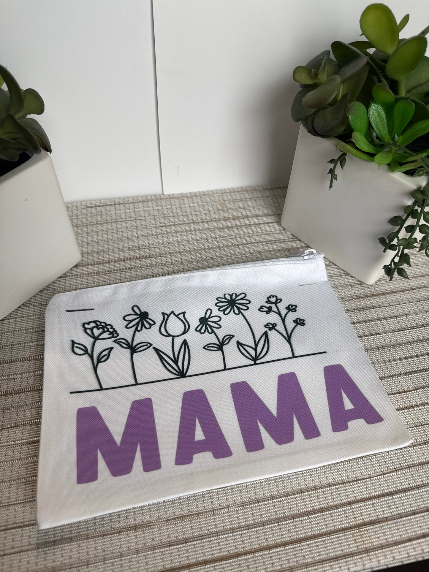 Wildflower Mama Makeup Bag