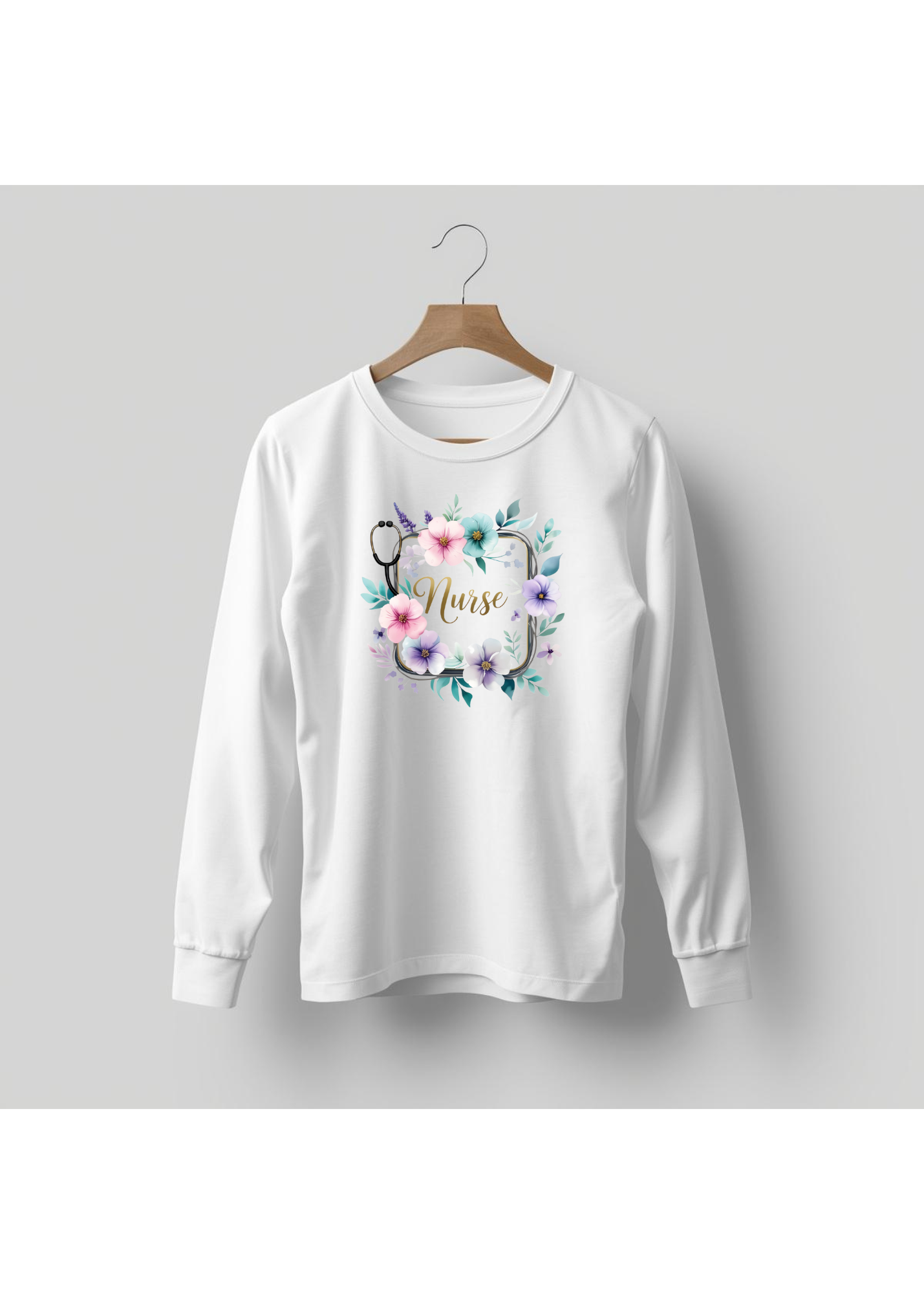 Floral Grace Nurse Graphic