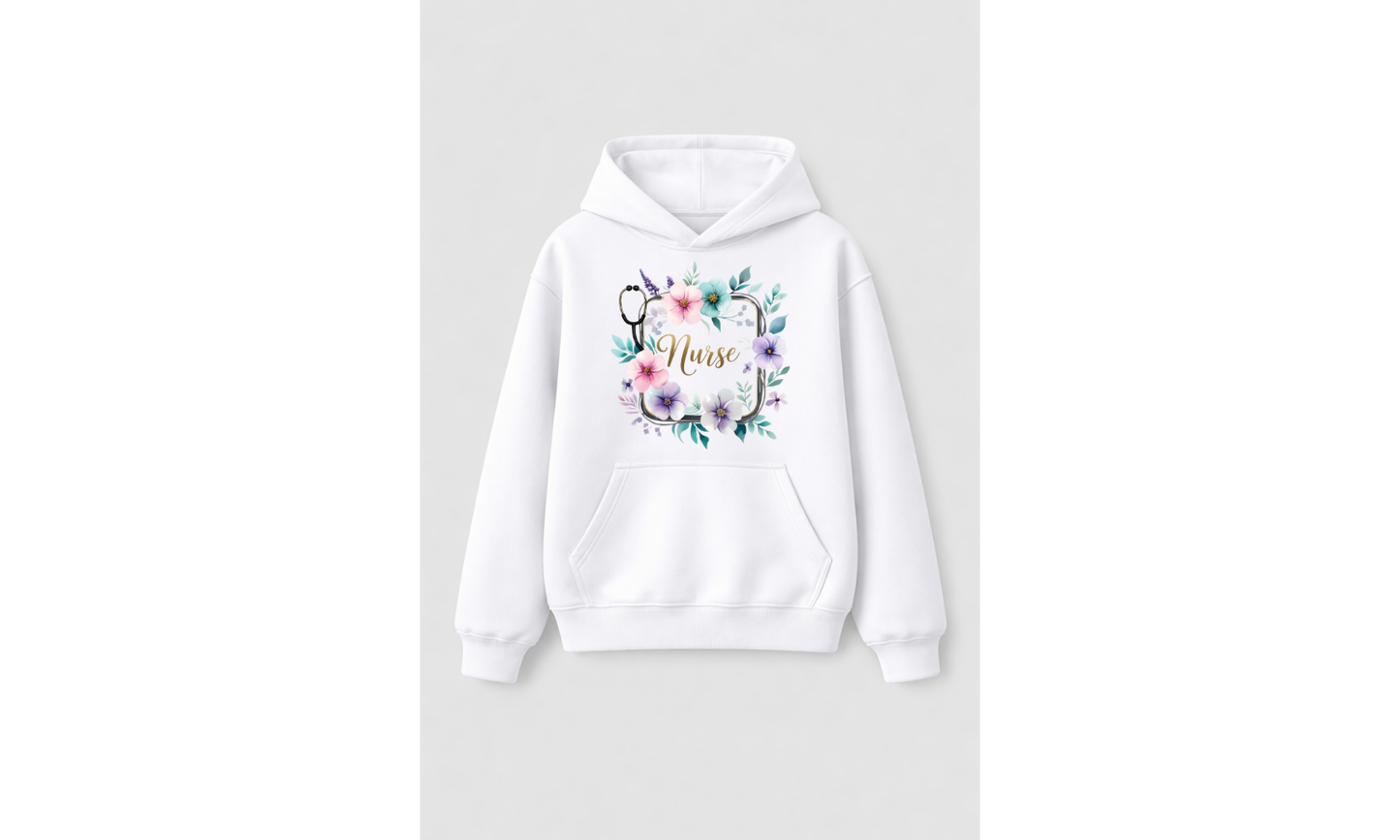 Floral Grace Nurse Graphic