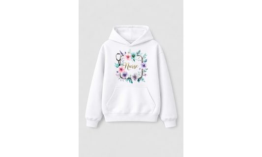 Floral Grace Nurse Graphic