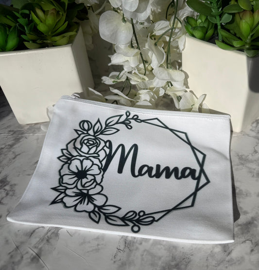 Elegant Floral Mama Makeup Bag