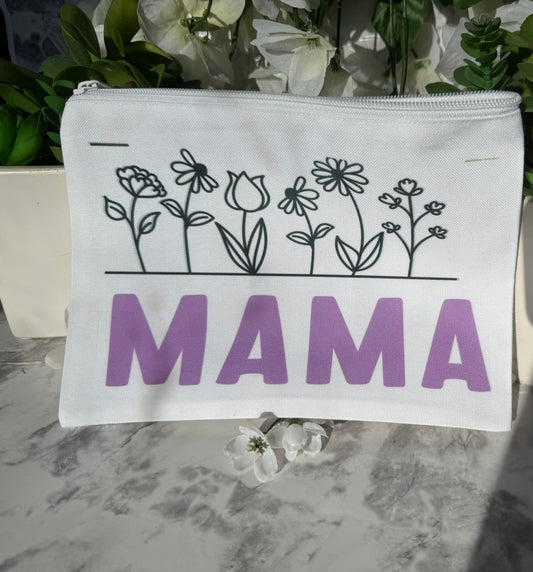 Wildflower Mama Makeup Bag