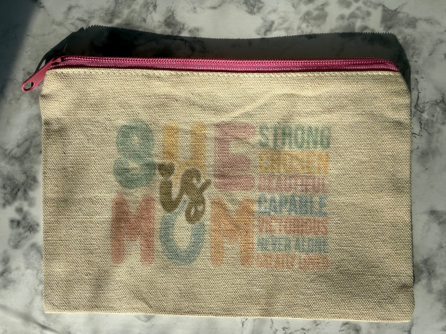 Beautiful Mom Affirmation Makeup Bag
