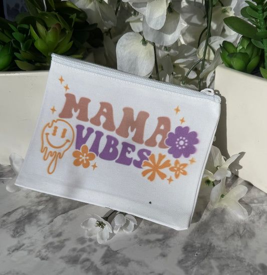 Mama Vibes Cosmetic & Makeup Bag