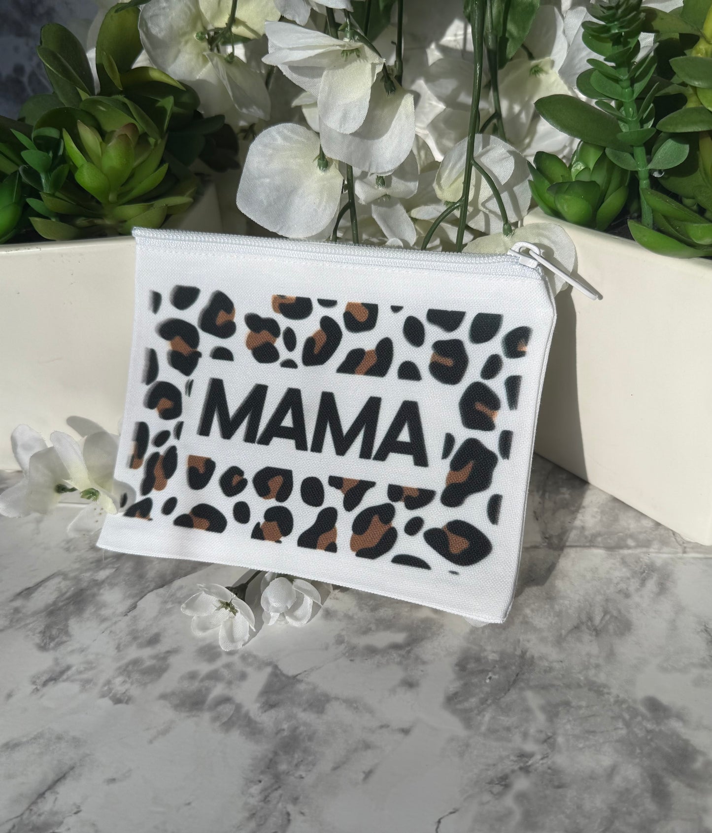 Mama Leopard print Makeup Bag